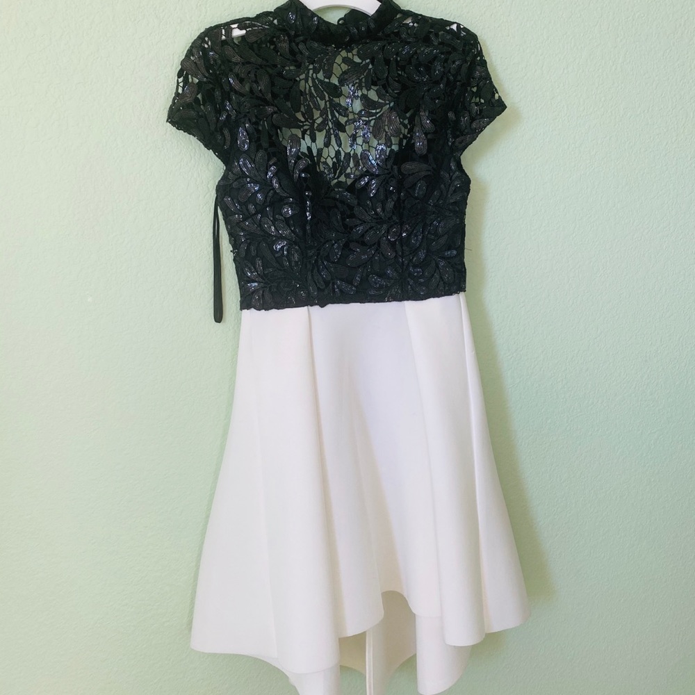 Black and white homecoming dress
